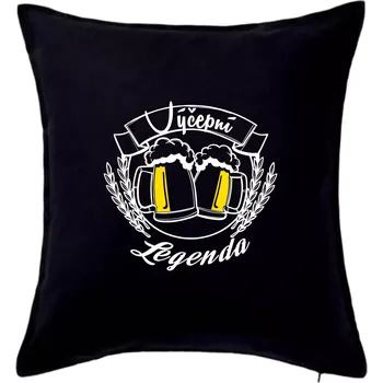 Polštář Výčepní legenda - Polštář 50x50 - 50x50 - Pouze potah ( Černá )