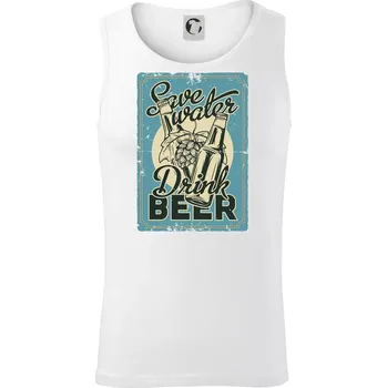 Save water drink beer poster - Tílko pánské Core - 2XL ( Bílá )