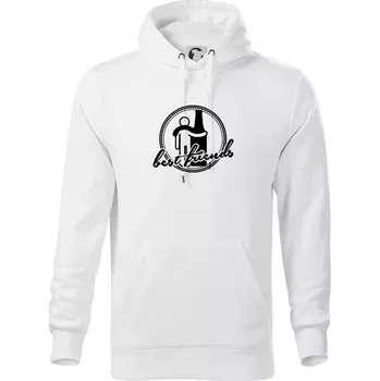 Pánská mikina Best friends pivo - Mikina pánská Cape s kapucí - 4XL ( Bílá )
