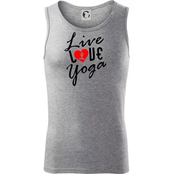 Pánské termoprádlo Live Love Yoga - Tílko pánské Core - 2XL ( Tmavě šedý melír )