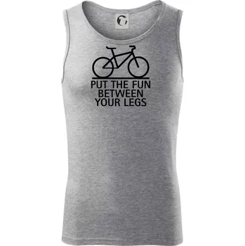 Put the fun between your legs - Tílko pánské Core - L ( Tmavě šedý melír )