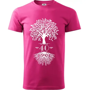 Narozeninový strom 40 - Klasické pánské triko vyšší gramáže - XS ( Purpurová )