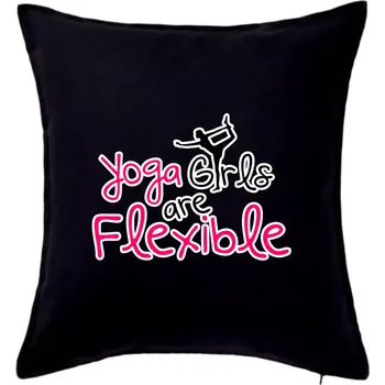 Polštář Yoga Girls - Polštář 50x50 - 50x50 - Pouze potah ( Černá )
