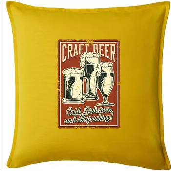 Polštář Craft beer - Polštář 50x50 - 50x50 - Pouze potah ( Žlutá )