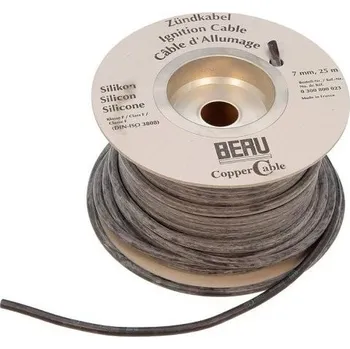 Autoelektrika BERU kabel zapalováníOWY vysokéGO napětí (COPPER CABLE - měděné jádro) silikonový 7mm černý - délka 1 metr (BERU kabel zapalováníOWY vysokéGO napětí (COPPER CABLE - měděné jádro) silikonový 7mm černý - délka 1 metr)