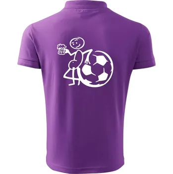 Pánská košile Velký fotbalista - Polokošile pánská Pique Polo 203 - 4XL ( Fialová )
