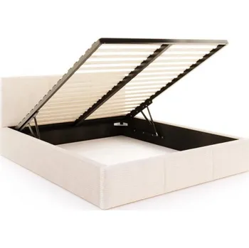 Postel Čalouněná postel FRESIA 180x200 s kovovým zdvižným roštem KRÉM SZTRUKS