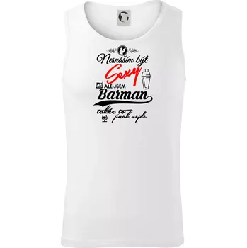Nesnáším být sexy - barman - Tílko pánské Core - S ( Bílá )