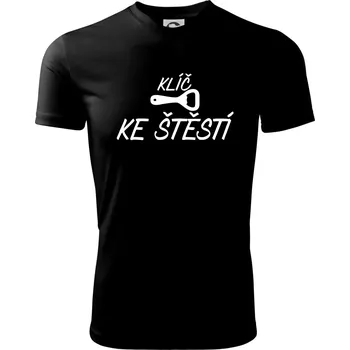 Chlapecké oblečení Klíč ke štěstí otvírák - Dětské triko sportovní (dresovina) - 146 cm/10 let ( Černá )