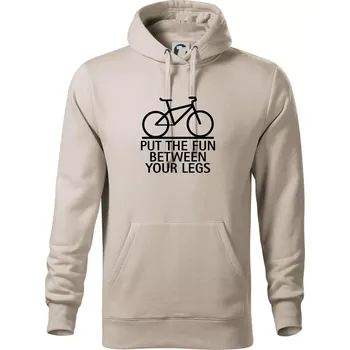 Pánská mikina Put the fun between your legs - Mikina pánská Cape s kapucí - XL ( Ledově šedá )