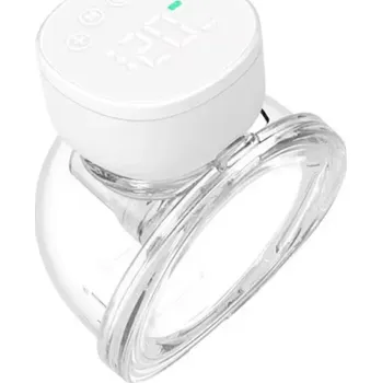 Odsávačka mléka Elektrická odsávačka mateřského mléka bez BPA 11 cm USB napájení LED displej 800mAh baterie Masážní sání Odsávání Nastavení síly bílá