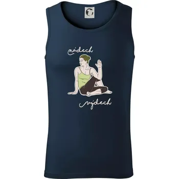 Yoga nádech výdech (Radek Pilař ART) - Tílko pánské Core - 2XL ( Námořní modrá (téměř černá) )
