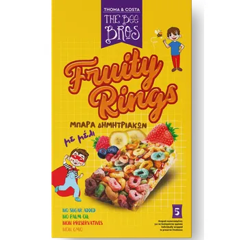 The Bee Bros Tyčinka s ovocnými cereálními kroužky a medem 25g THE BEE BROTHERS
