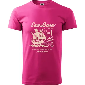 Pánská móda Sea Base - Klasické pánské triko vyšší gramáže - L ( Purpurová )