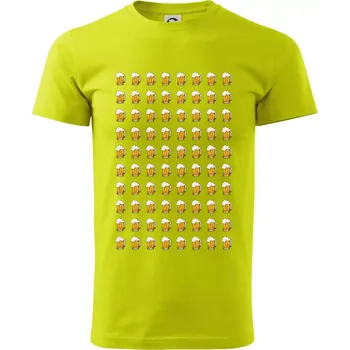 Pánské tričko Narozeniny - 80x pivo - Klasické pánské triko vyšší gramáže - 2XL ( Limetková )