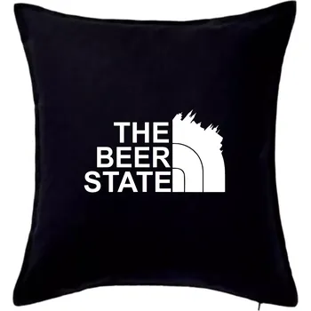 Polštář The Beer State - Praha - Polštář 50x50 - 50x50 - Pouze potah ( Černá )