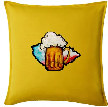 Polštář Český pivař (lulu_art) - Polštář 50x50 - 50x50 - Pouze potah ( Žlutá )
