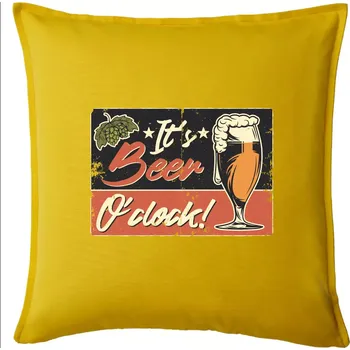 Polštář Čas na pivo - Polštář 50x50 - 50x50 - Pouze potah ( Žlutá )