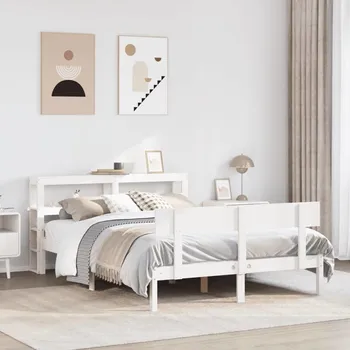 Postel vidaXL Postel bez matrace 120 x 190 cm masivní borovice [3305789] Barva: Bílá