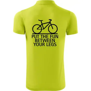 Pánská košile Put the fun between your legs - Polokošile Victory sportovní (dresovina) - M ( Limetková )