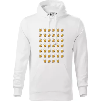 Pánská mikina Narozeniny - 40x pivo - Mikina pánská Cape s kapucí - 5XL ( Bílá )