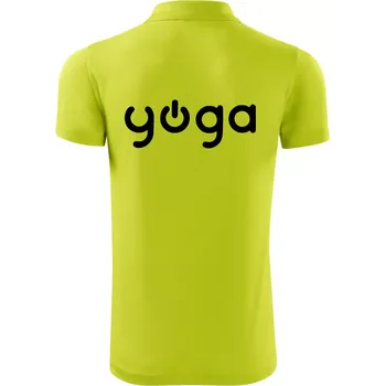 Pánská košile Power yoga logo - Polokošile Victory sportovní (dresovina) - M ( Limetková )