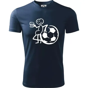 Chlapecké tričko Velký fotbalista - Dětské triko sportovní (dresovina) - 122 cm/6 let ( Námořní modrá (velmi tmavá - téměř černá) )