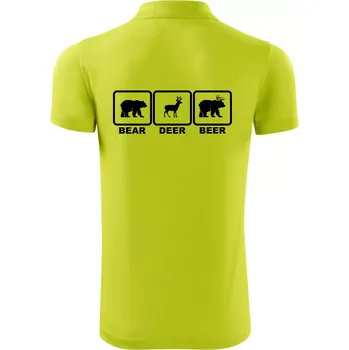 Pánská košile Bear - Deer - Beer - Polokošile Victory sportovní (dresovina) - L ( Limetková )