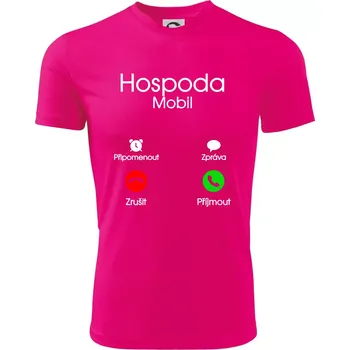 Chlapecké tričko Hospoda volá - Dětské triko sportovní (dresovina) - 122 cm/6 let ( Neon Pink )