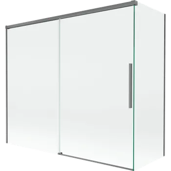 Vanová zástěna Mexen Rox vanová zástěna 2-křídlová posuvná 180 + 90 x 150 cm, transparentní, gun metal - 8C9-180-090-95-00 Vanové zástěny