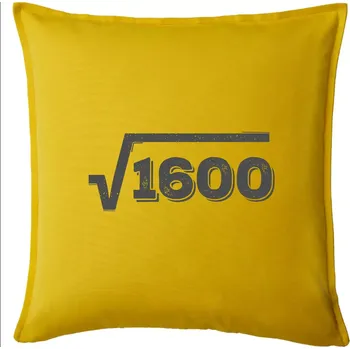 Polštář Narozeniny odmocnina 40 - Polštář 50x50 - 50x50 - Pouze potah ( Žlutá )