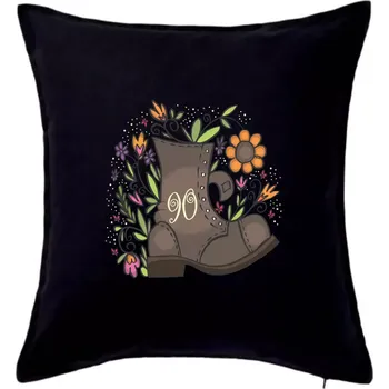 Polštář Stará bota 90 - Polštář 50x50 - 50x50 - Pouze potah ( Černá )