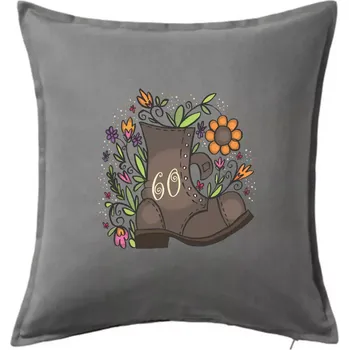 Polštář Stará bota 60 - Polštář 50x50 - 50x50 - Pouze potah ( Tmavě šedý melír )