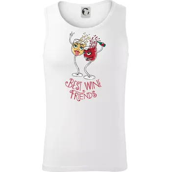 Best wine friends dancing (Pecka design) - Tílko pánské Core - 2XL ( Bílá )