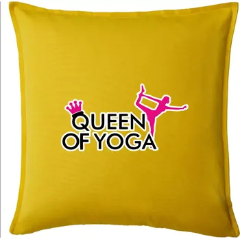 Polštář Queen Of Yoga - Polštář 50x50 - 50x50 - Pouze potah ( Žlutá )