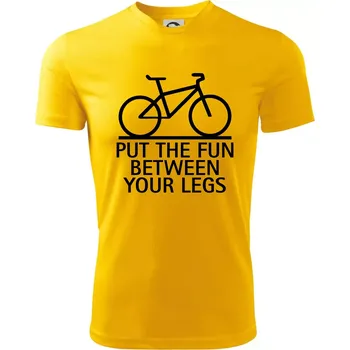 Chlapecké tričko Put the fun between your legs - Dětské triko sportovní (dresovina) - 122 cm/6 let ( Žlutá )