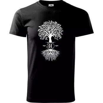 Narozeninový strom 30 - Triko extra velké (5-8XL) - 7XL ( Černá )
