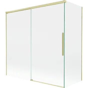 Vanová zástěna Mexen Rox sprchová zástěna 2-křídlová posuvná 160 + 75 x 150 cm, transparentní, zlatý kartáčovaný - 8C9-160-075-55-00 Vanové zástěny