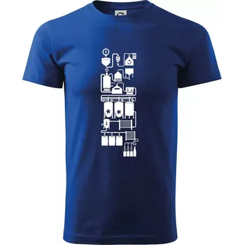 Pánské tričko Příběh piva - Triko extra velké (5-8XL) - 8XL ( Královská modrá )