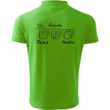 Pánská košile Pátek sobota neděle pivo - Polokošile pánská Pique Polo 203 - 4XL ( Apple Green )