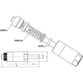 napáječka pro hospodářská zvířata Napáječka korytová Mono, 1,2" , dlouhá, pro selata až výkrm