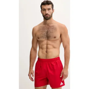 ADIDAS Plavecké kraťasy S BÍLÁ|ČERVENÁ