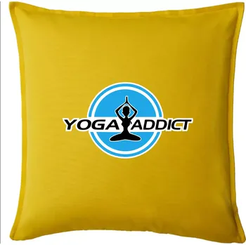 Polštář Yoga addict - Polštář 50x50 - 50x50 - Pouze potah ( Žlutá )