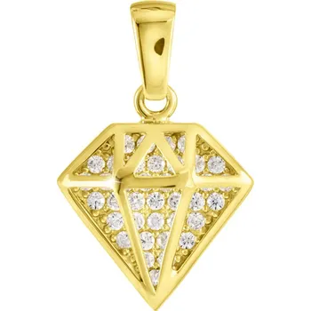 Přívěsek GEMMAX Zlatý přívěsek diamant – zlatý šperk ryzosti 585/1000 v Dárkovém balení s Certifikátem GLPYB-32981