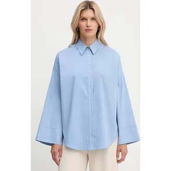 Košile Twinset dámská, modrá barva, relaxed, s klasickým límcem, 252TF2072 50X, vel. 36