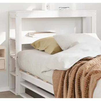 Ložnice vidaXL Čelo postele s policemi 90 cm masivní borovice [850897] Barva: Bílá