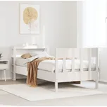 vidaXL Postel bez matrace 90 x 190 cm masivní borovice [3306286] Barva: Bílá