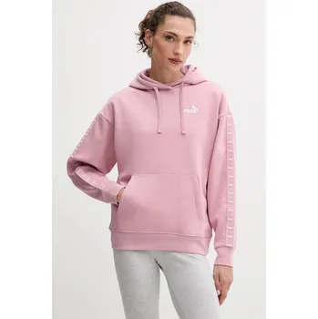 Dámská mikina Mikina Puma dámská, růžová barva, s kapucí, hladká, 688096 688096.D 34X, vel. S