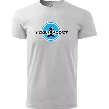 Yoga addict - Triko extra velké (5-8XL) - 6XL ( Světlešedý Melír )