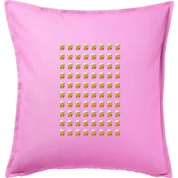 Polštář Narozeniny - 80x pivo - Polštář 50x50 - 50x50 - Pouze potah ( Růžová )